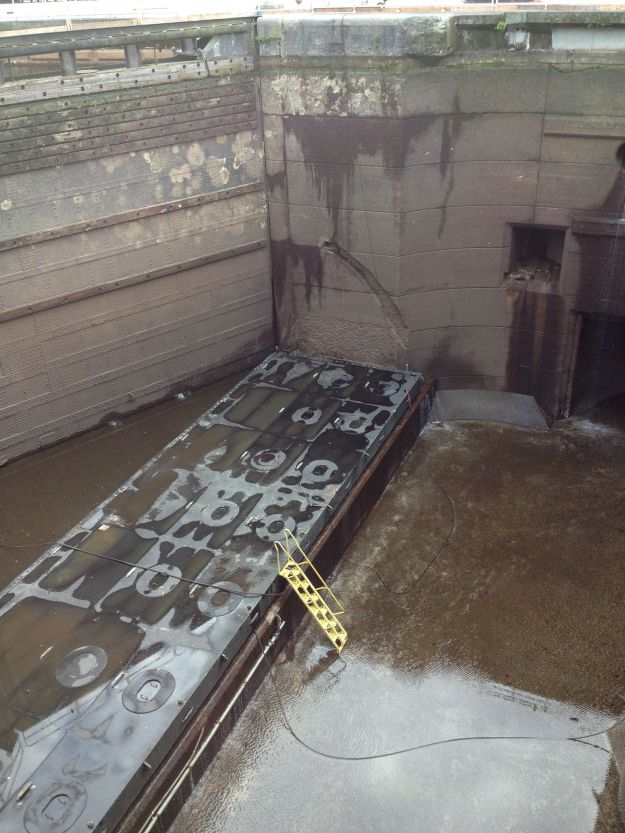 Dewatered saltwater barrier